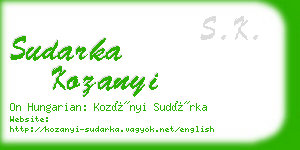 sudarka kozanyi business card